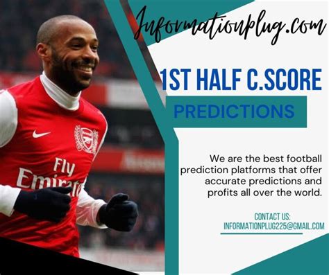 Half time correct score predictions .